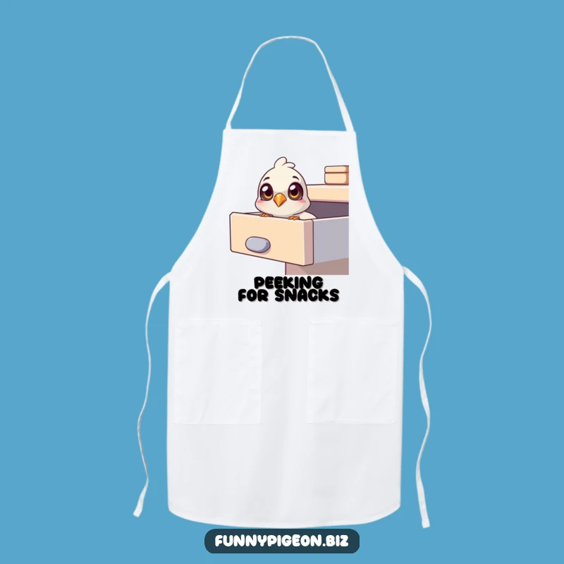 Funny Pigeon Drawer Apron - Kitchen Fun for the Curious Cook Gift