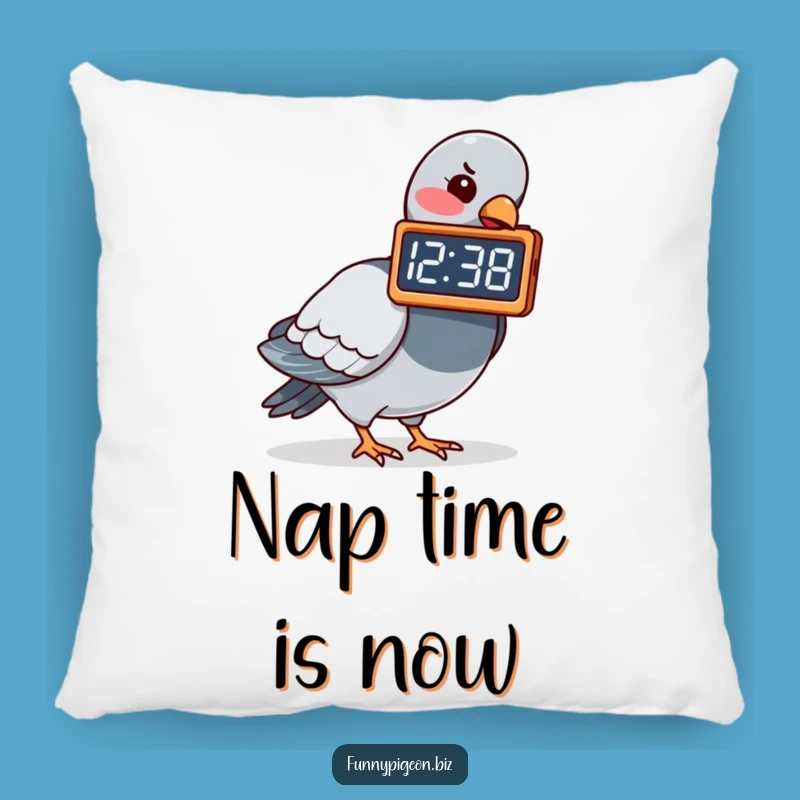 Funny Pigeon Clock Pecking Pillow - Cozy & Hilarious Comfort