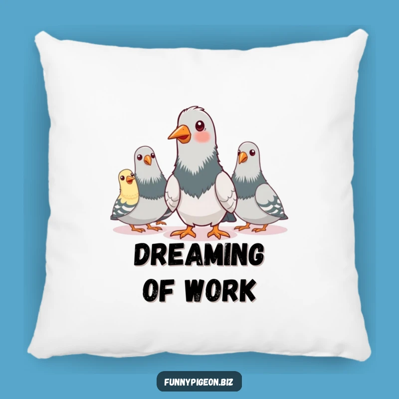 Funny Pigeon Conference Call Pillow - Cozy & Hilarious Bird Comfort