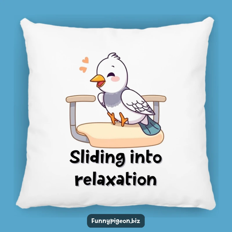 Funny Pigeon Sliding Pillow - Soft & Comfy Giggling Accent Gift