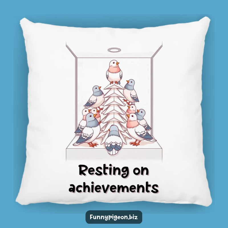 Funny Pigeon Teamwork Pillow - Comfy Cubicle Bird Cushion Gift