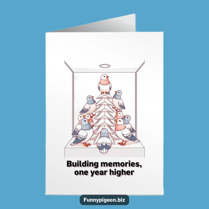 Free Printable Pigeon Birthday Card: Funny Office Teamwork Gift, Downloadable Humor