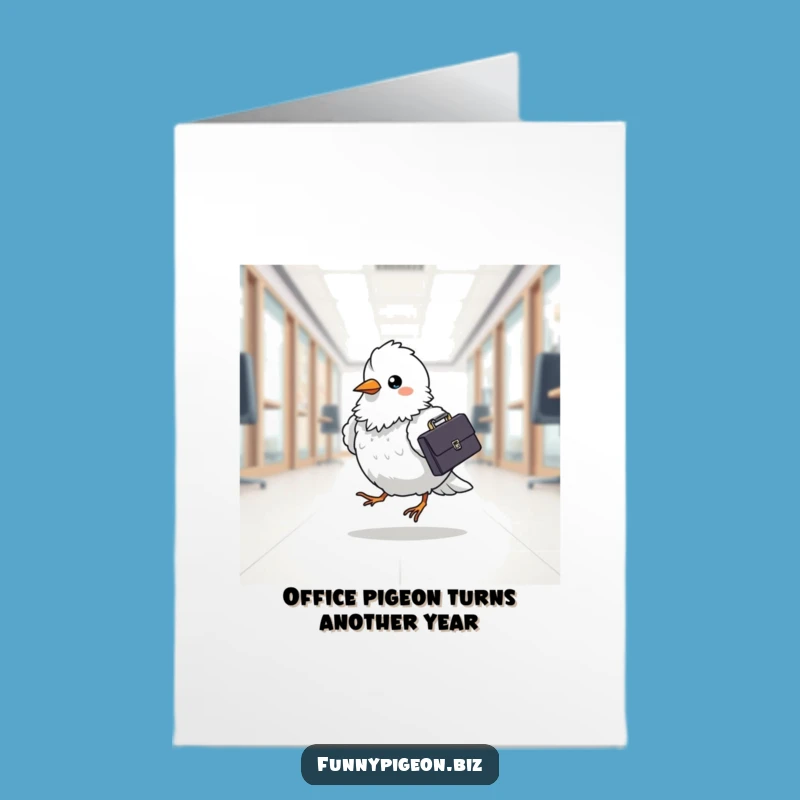 Free Printable Pigeon Birthday Card: Funny Office Coworker Gift, Downloadable Humor