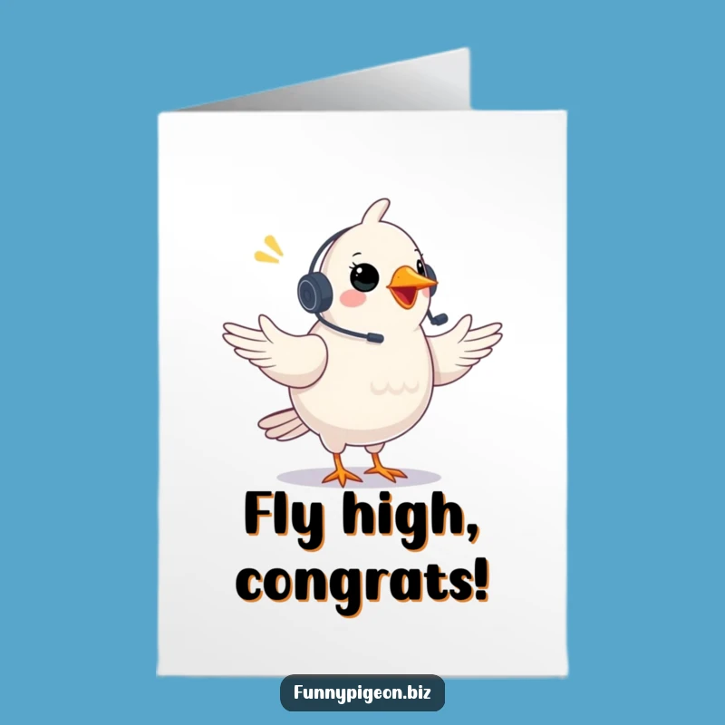 Free Printable Pigeon Video Call Congrats Card - Hilarious Downloadable for Success