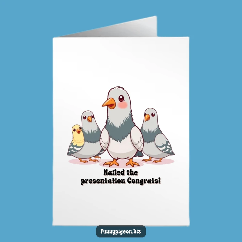 Free Printable Congrats Card: Pigeon Board Meeting, Downloadable