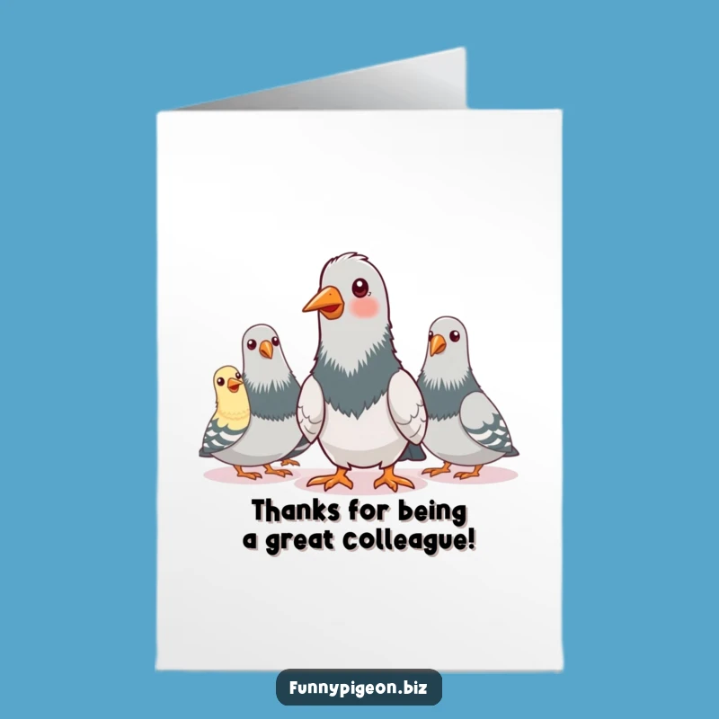 Free Printable Thank You Card: Pigeon Networking, Downloadable