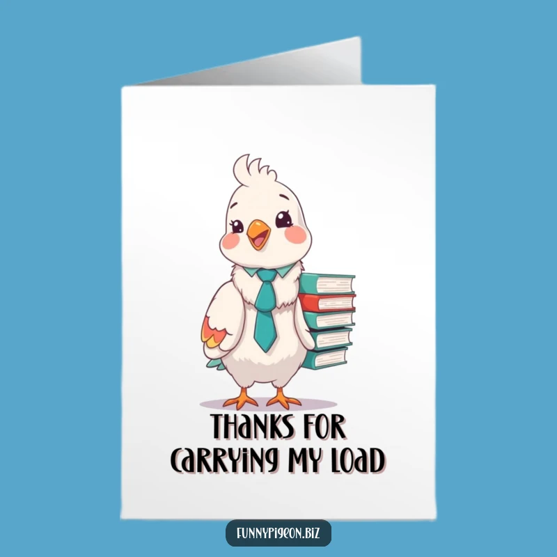 Free Printable Thank You Card: Stressed Pigeon Gratitude Gift, Downloadable & Print at Home