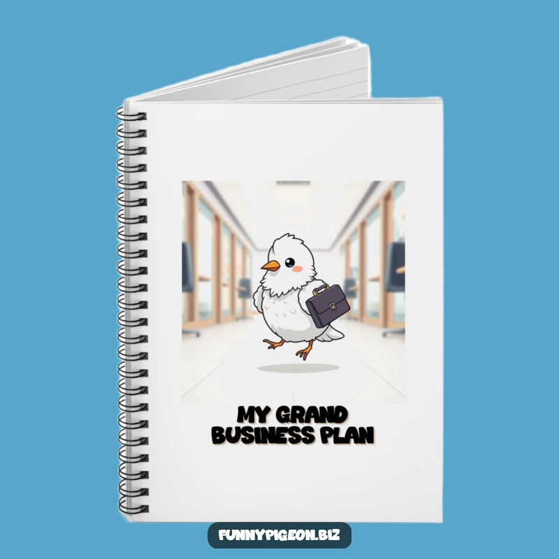 Funny Pigeon Business Notebook - Hilarious Briefcase Bird Journal Gift