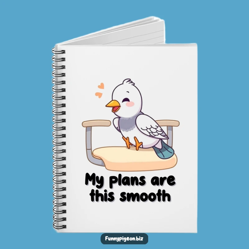 Funny Pigeon Sliding Notebook - Giggling Office Design, Perfect Gift