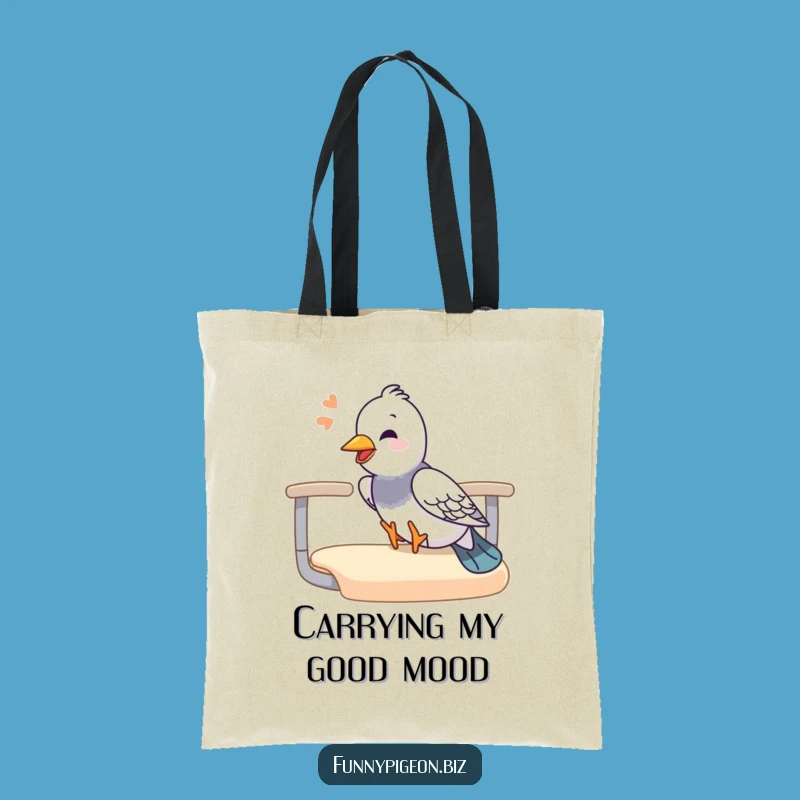Funny Pigeon Sliding Tote Bag - Spacious & Fun Office Gift